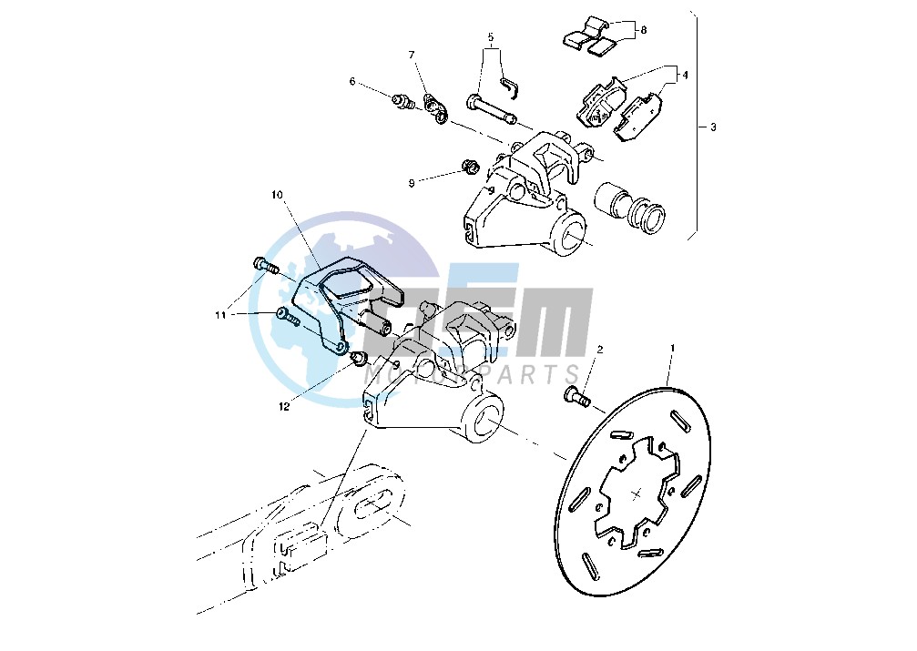 REAR BRAKE CALIPER