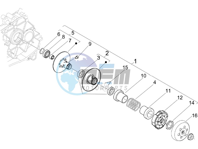 Driven pulley