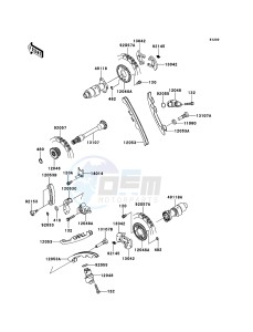 BRUTE FORCE 750 4x4i EPS KVF750HEF EU drawing Camshaft(s)/Tensioner