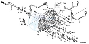 TRX420TMB TRX420 ED drawing REAR CRANKCASE COVER