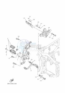 XTZ690 TENERE 700 (BHLA) drawing STAND & FOOTREST 2