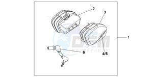 CBF600N9 France - (F / CMF) drawing 33 LITRE PANNIER SET PEARL NIGHT STAR BLACK