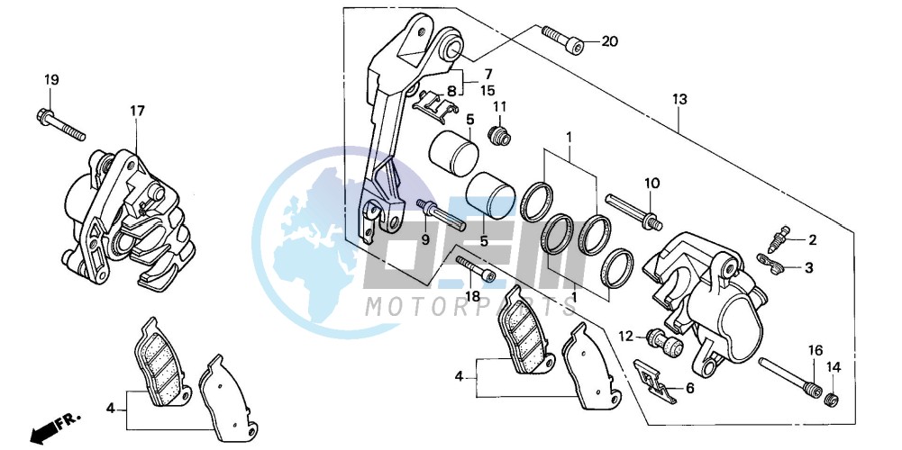 FRONT BRAKE CALIPER (ST1100)