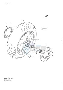 AN400 ABS BURGMAN EU drawing REAR WHEEL