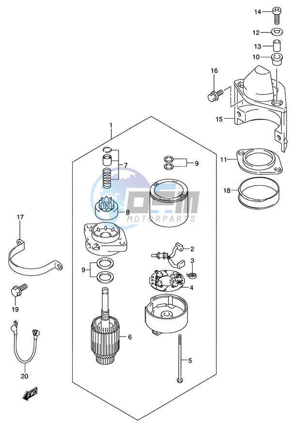 Starting Motor (2000 to 2001)