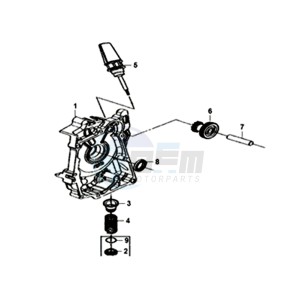 SYMPHONY SR 50 (L8) NL drawing CRANKCASE  RIGHT / START MOTOR