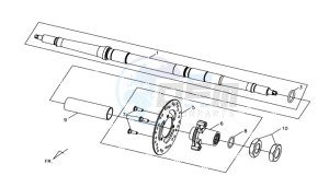 QUAD LANDER 300 drawing REAR AXLE / BRAKE DISC