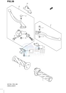 GZ125 (P02) drawing HANDLE LEVER