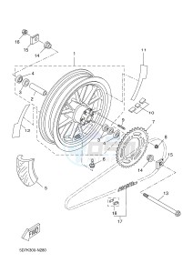 YZF-R125 R125 (5D7K 5D7K 5D7K) drawing REAR WHEEL