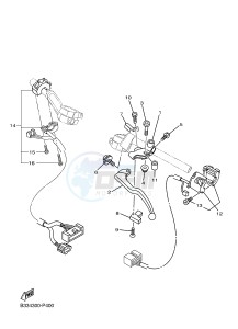 XVS950CR XVS950 CAFE RACER XV950 RACER 60TH ANNIV. (B33E) drawing HANDLE SWITCH & LEVER