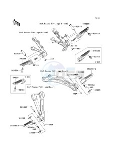 ZX 600 P [NINJA ZX-6R] (7F-8FA) P7F drawing FOOTRESTS