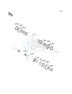 KVF 650 G [BRUTE FORCE 650 4X4I HARDWOODS GREEN HD] (G6F-G9F) G6F drawing DRIVE SHAFT-PROPELLER