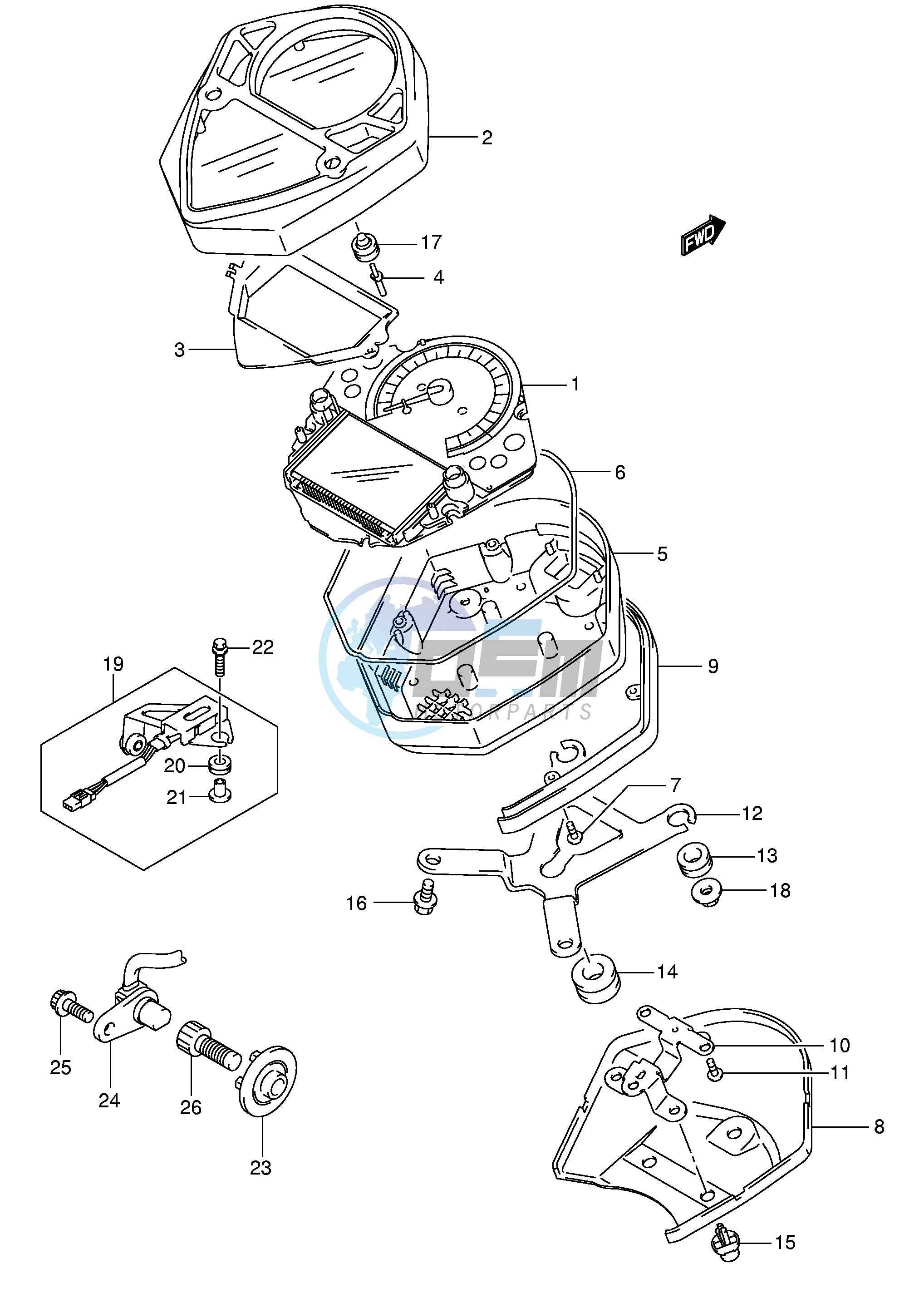 SPEEDOMETER (SV1000K5 U1K5 U2K5)