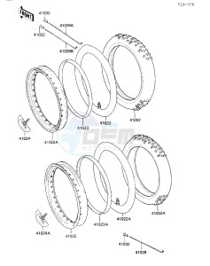 KX 125 E [KX125] (E1) [KX125] drawing WHEELS_TIRES