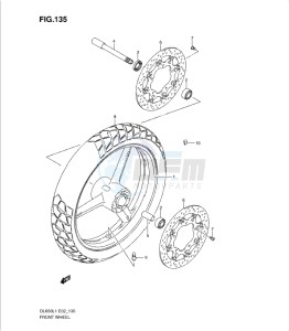 DL650 drawing FRONT WHEEL (DL650L1 E24)