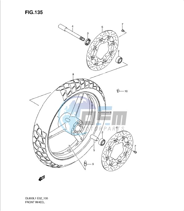 FRONT WHEEL (DL650L1 E24)