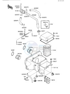 ZX 600 B [NINJA 600RX] (B1) [NINJA 600RX] drawing AIR CLEANER