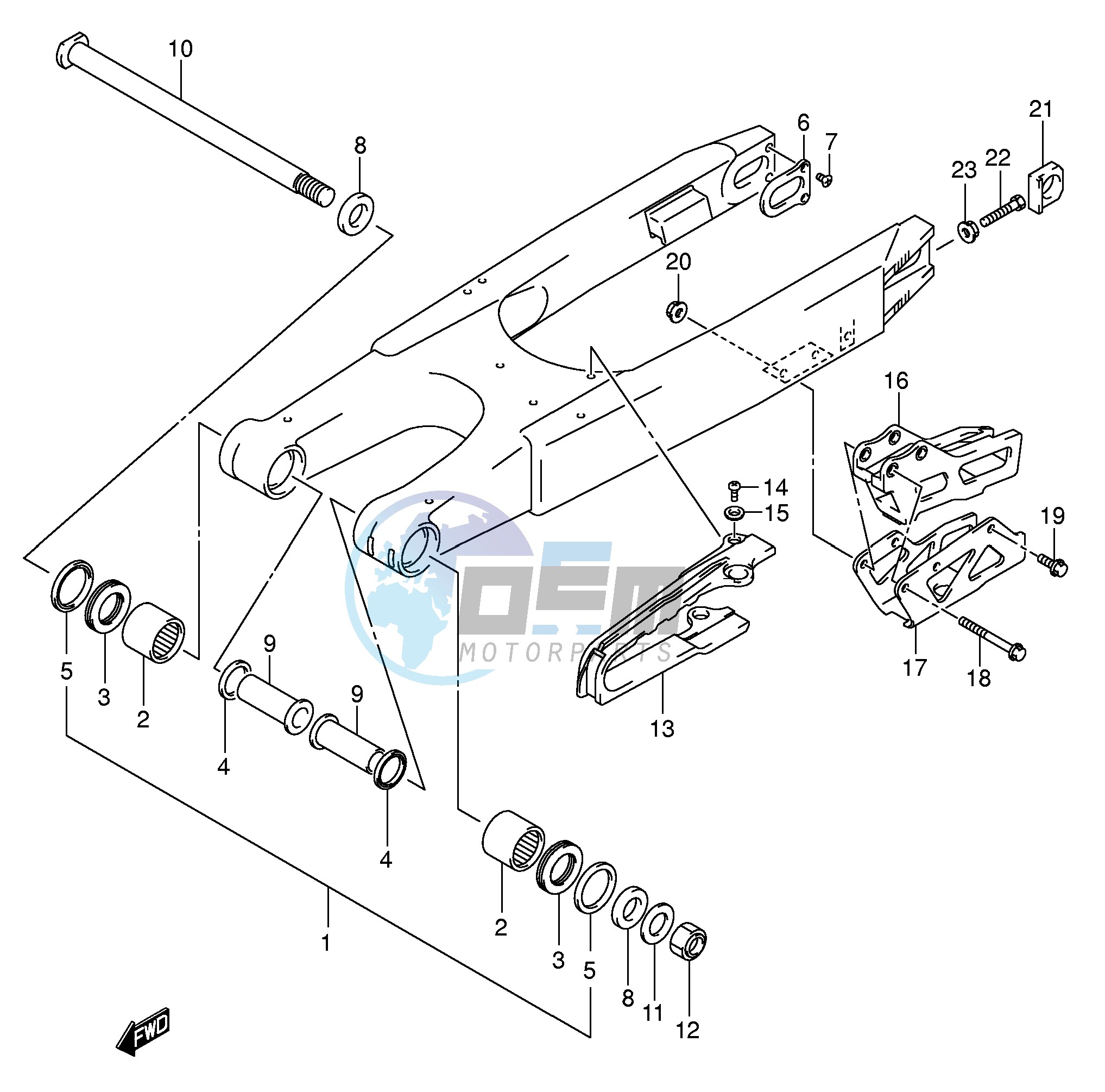 REAR SWINGING ARM (MODEL K5 K6)