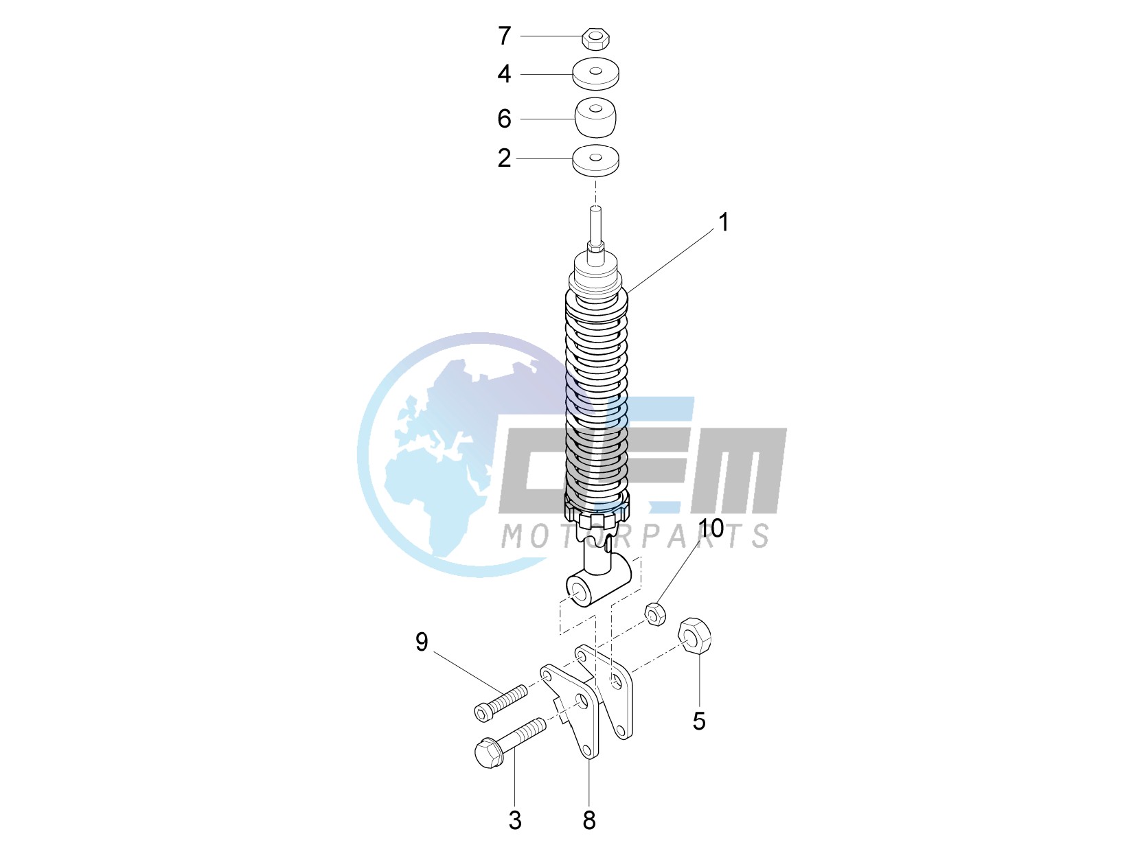 Rear suspension - Shock absorber - s