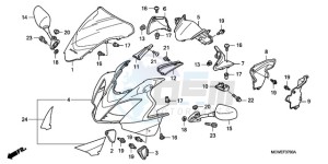 VFR800A9 Ireland - (EK / ABS MME TWO) drawing UPPER COWL