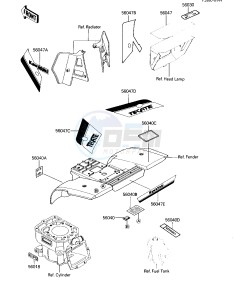 KXT 250 B [TECATE] (B2) [TECATE] drawing LABELS