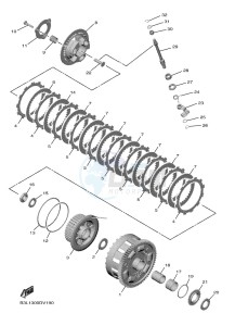 YZF1000 YZF-R1 (B3L7) drawing CLUTCH