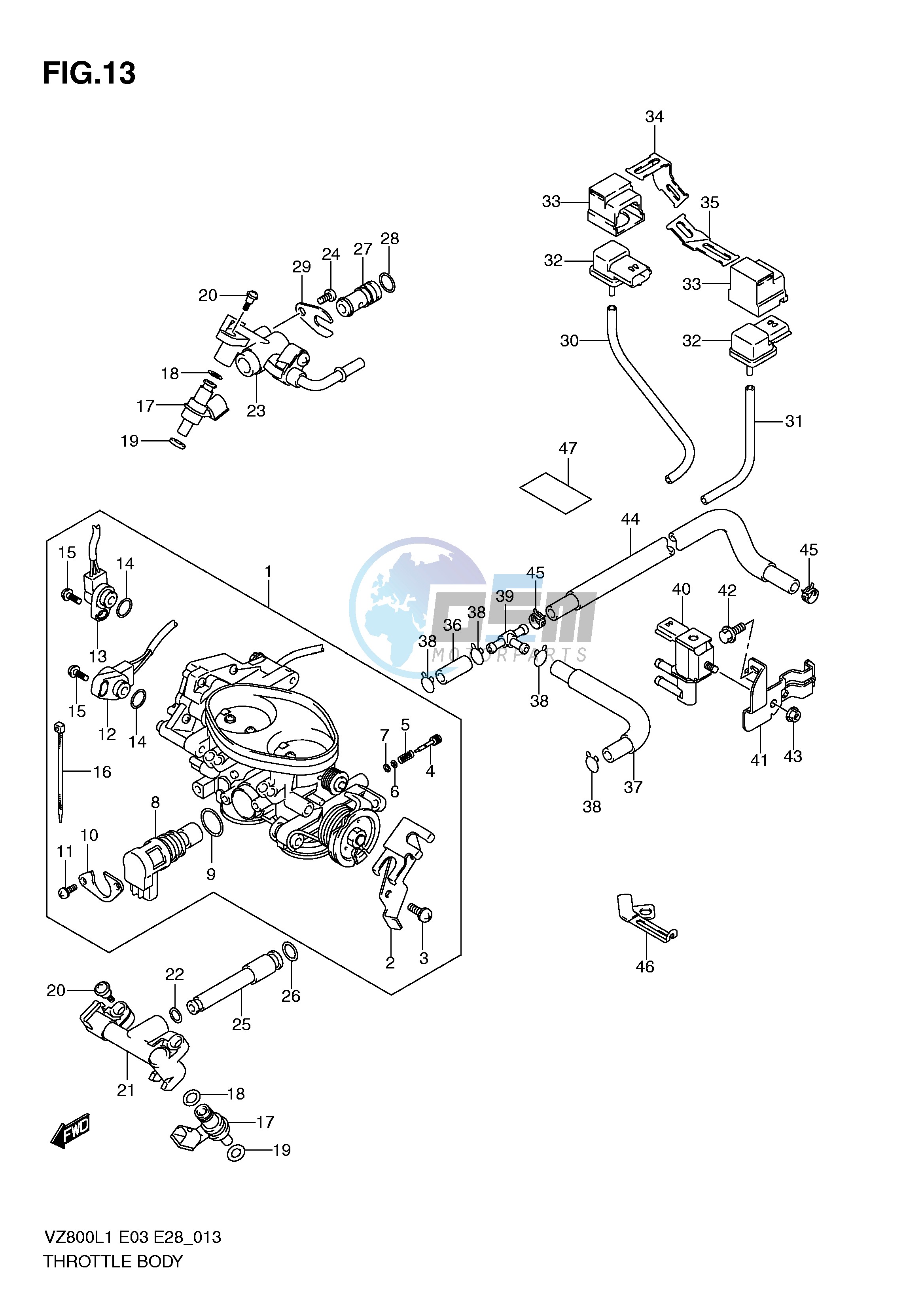 THROTTLE BODY (VZ800L1 E33)