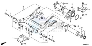 TRX500FPMD TRX500FPM Australia - (U) drawing SWINGARM