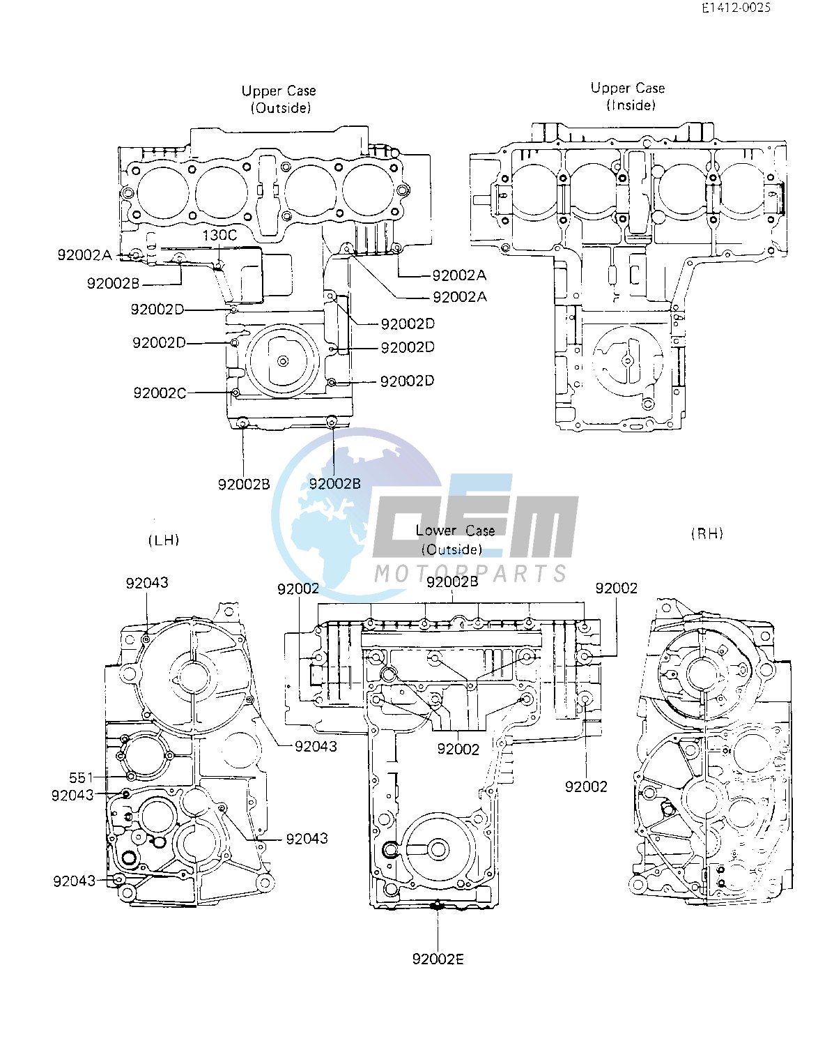 CRANKCASE BOLT & STUD PATTERN