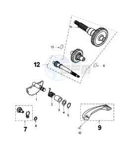 VIVA RG drawing DRIVE SHAFTS / KICKSTARTER