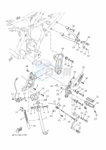 XSR700 MTM690D-U (BJY1) drawing STAND & FOOTREST