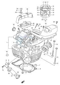 VS600GL (E2) INTRUDER drawing CYLINDER HEAD (REAR)