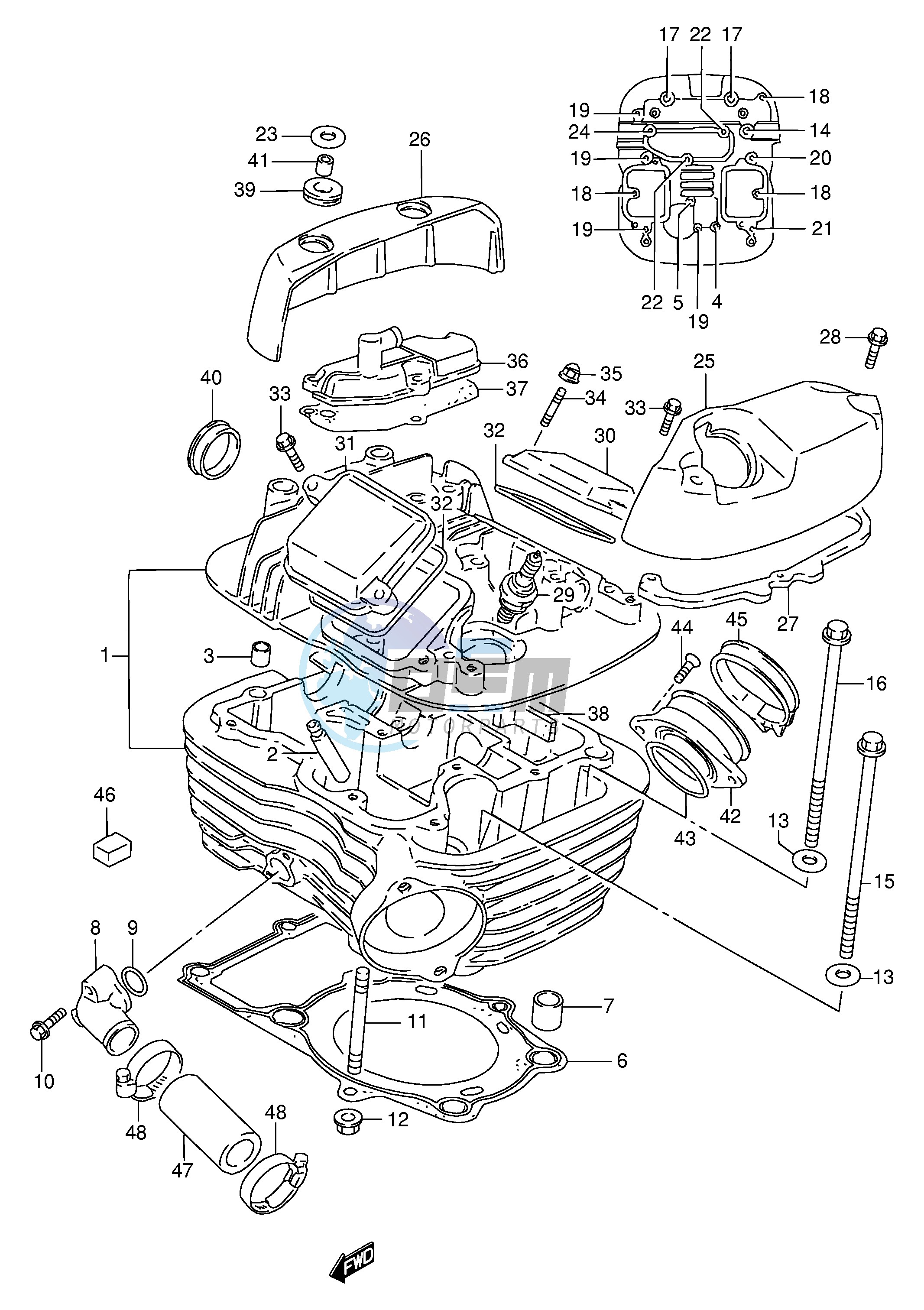 CYLINDER HEAD (REAR)