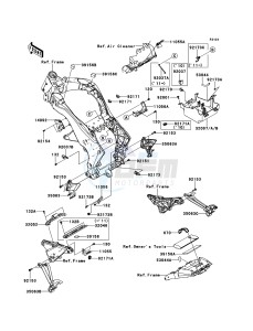 Z1000 ZR1000DCF FR GB XX (EU ME A(FRICA) drawing Frame Fittings