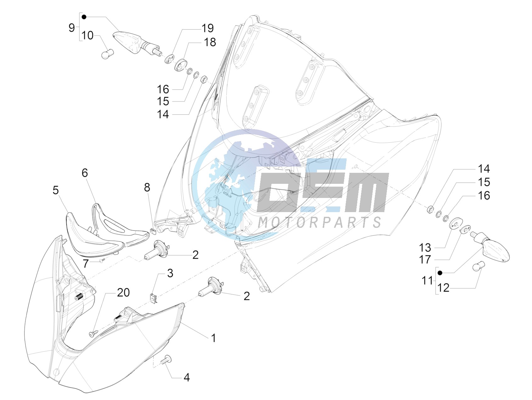 Front headlamps - Turn signal lamps