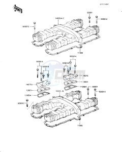 KZ 1000 J (J1-J3) drawing CYLINDER HEAD COVER