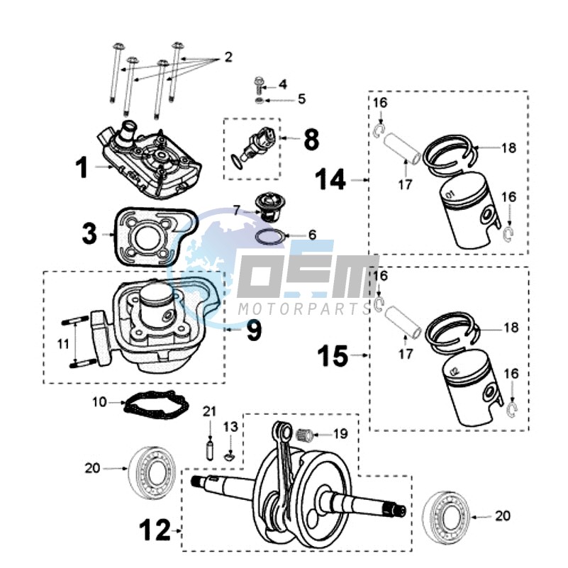 CRANKSHAFT 12X16X21