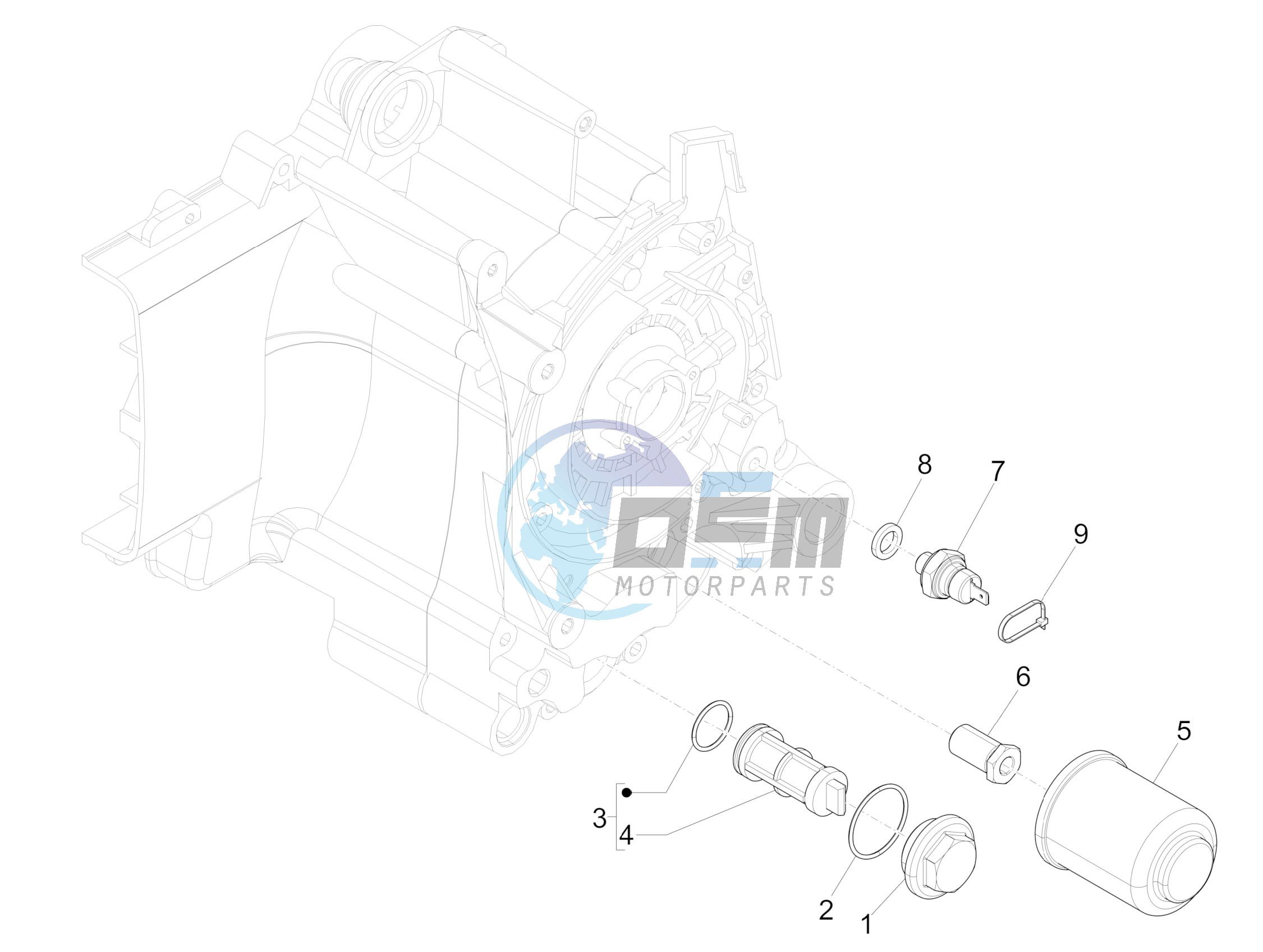 Flywheel magneto cover - Oil filter