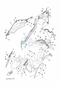 YP125RA XMAX 125 TECH MAX (BL26) drawing FENDER