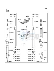 Z750 ZR750J6F FR GB XX (EU ME A(FRICA) drawing Front Fork