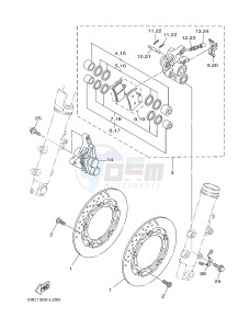 XP500 T-MAX 530 (59CS) drawing FRONT BRAKE CALIPER