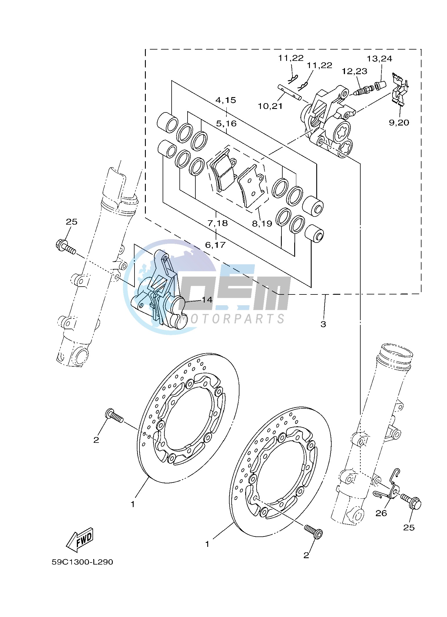 FRONT BRAKE CALIPER