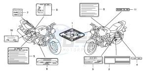 CB1300S CB1300SUPER FOUR drawing CAUTION LABEL (CB1300/A)