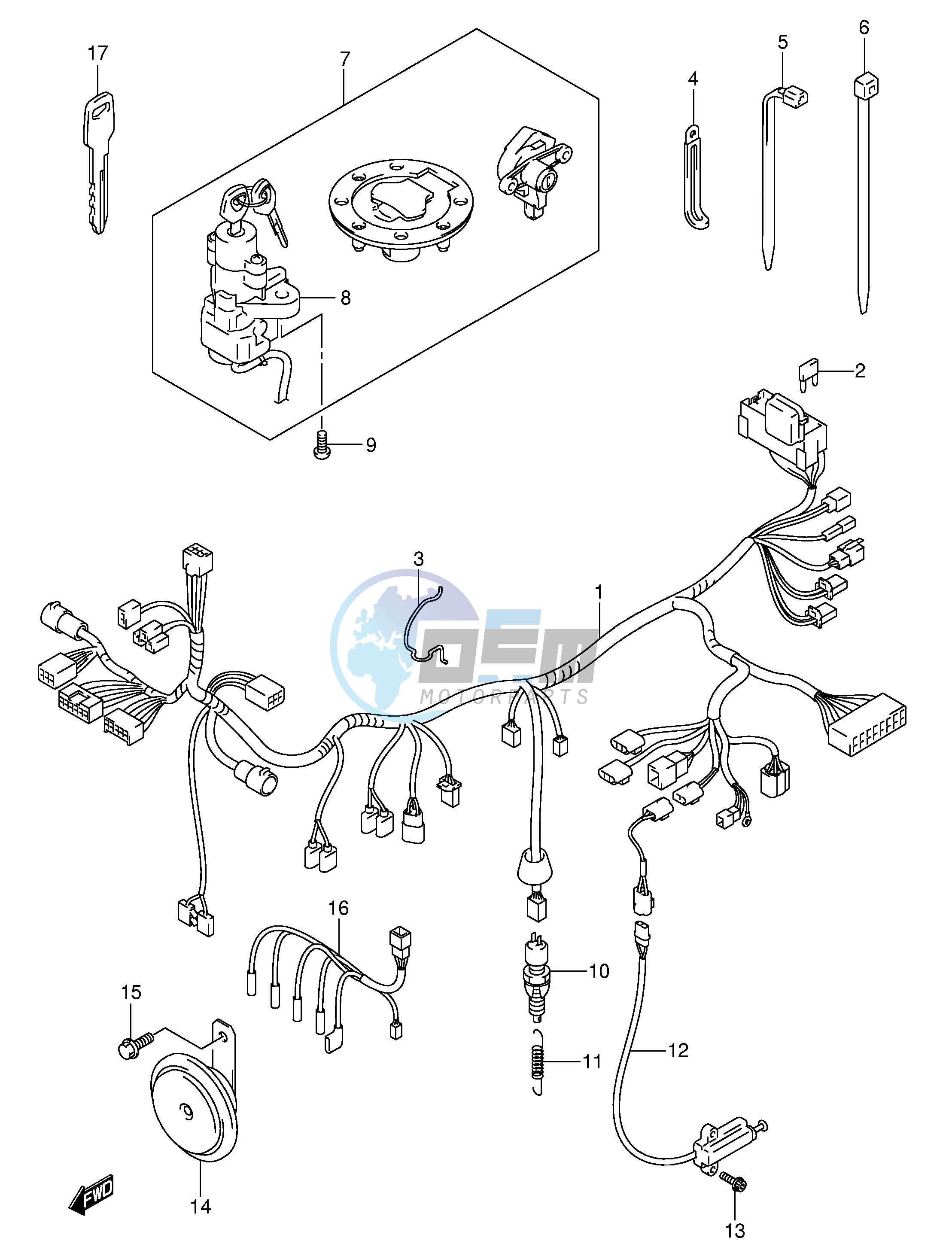 WIRING HARNESS (GSF600K3 K4 UK3 UK4 ZK4)