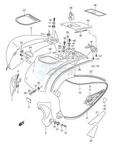 VL1500 (E2) drawing SIDE COVER (MODEL Y)