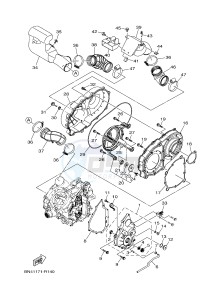 YXE700ES YXE70WPSH WOLVERINE R-SPEC EPS SE (BN56) drawing CRANKCASE COVER 1