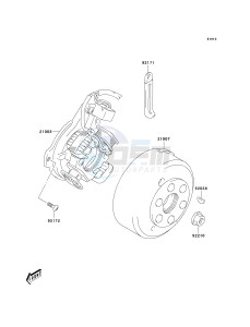 KLX 125 B (B6F) B6F drawing GENERATOR