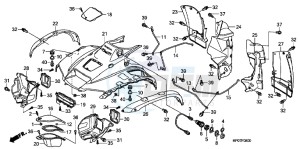 TRX500FEB drawing FRONT FENDER