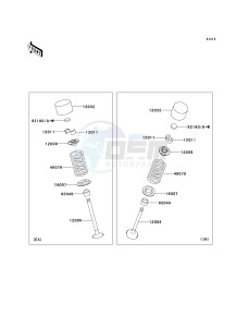 ZR 1000 B [Z1000 EUROPEAN] (B7F-B9F) 0B8F drawing VALVE-- S- -