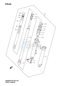 GS500 (P3) drawing FRONT DAMPER (MODEL K3)